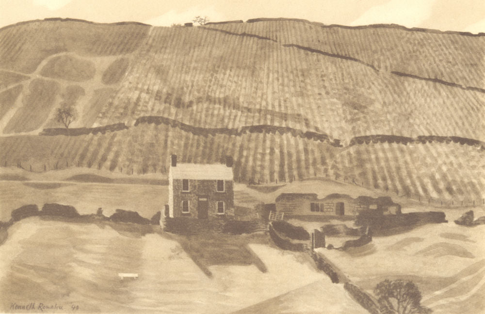 ASHDALE. Underbank Farm, Woodlands. Derbyshire. By Kenneth Rowntree 1948 print
